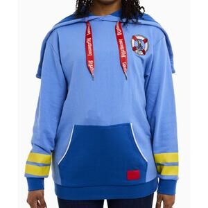 Disney Loungefly Donald Duck 90th Anniversary Cosplay Unisex Blue Hoodie Large